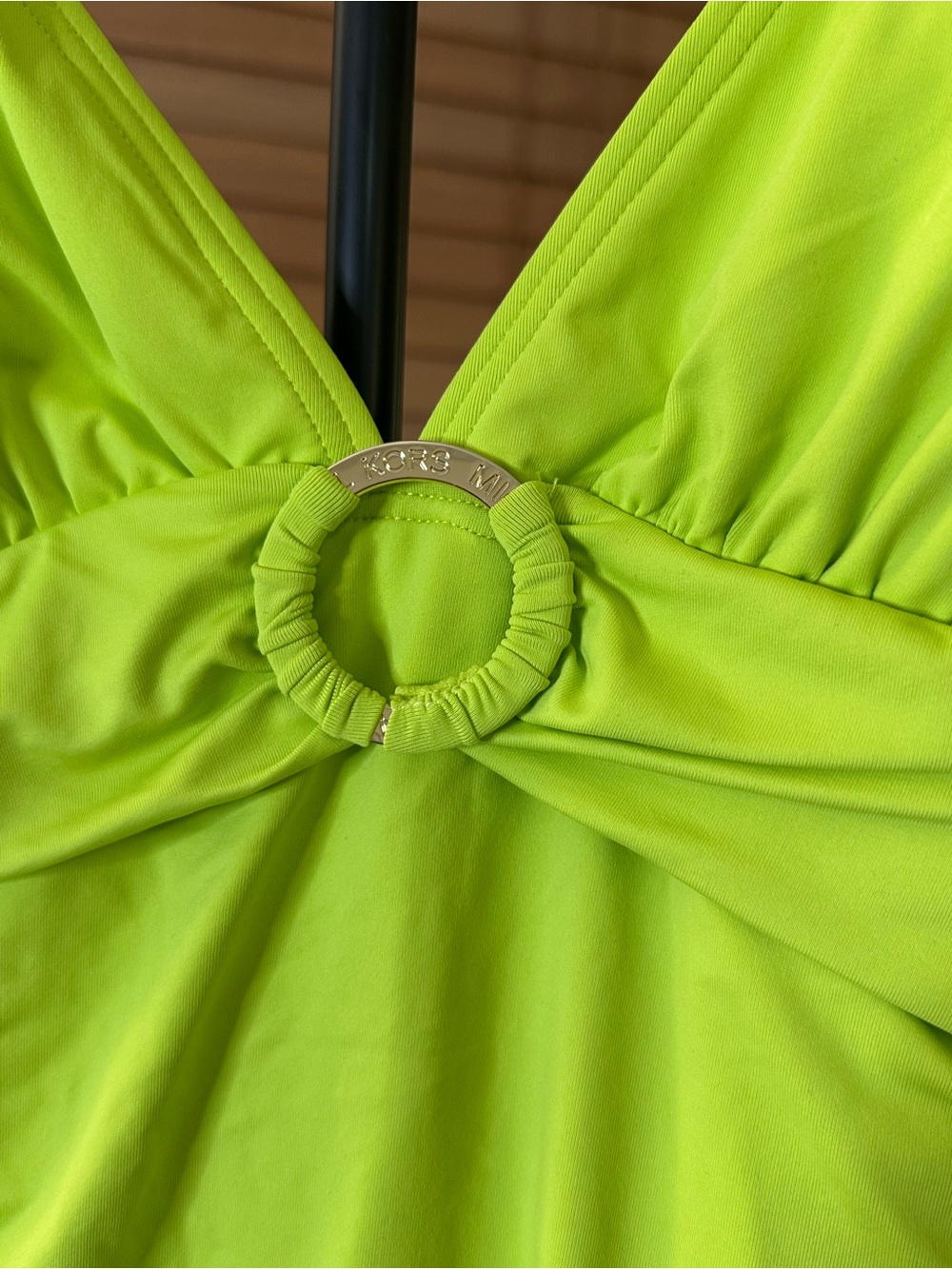Michael Kors Neon Lime One Piece Swimsuit NWT Size 12 - Picture 3 of 5